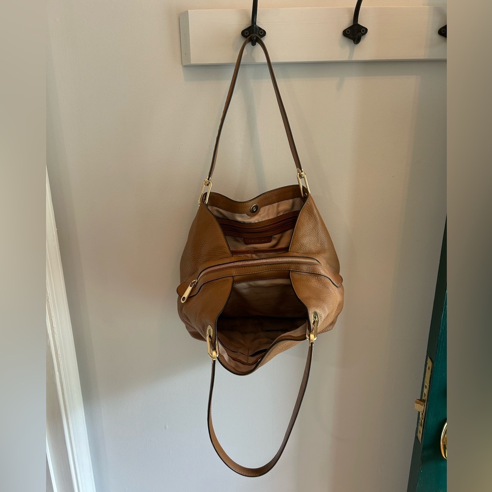 Michael Kors Raven Tote Large Shoulder Bag Acorn (brown) Pebbled Leather Gold - Picture 3 of 16